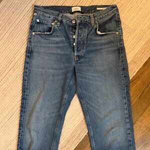 Citizens Of Humanity Straight Leg Denim Jeans in Medium Blue